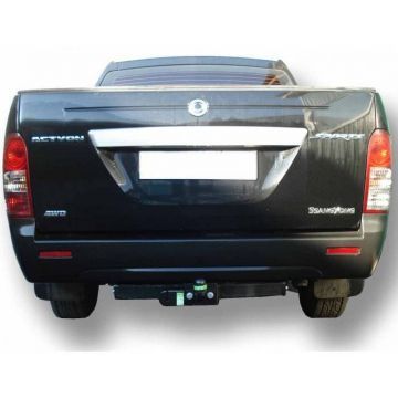 Фаркоп Лидер Плюс усиленный с кованым фланцевым шаром для SsangYong Action Sports (QJ) (2007-2012) № S208-F