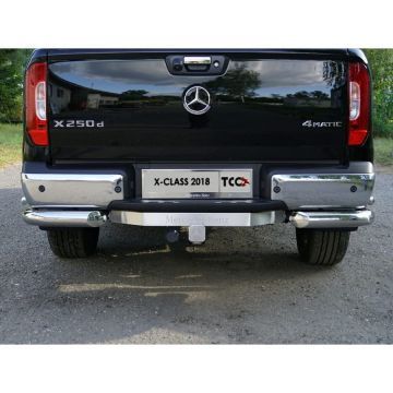 Фаркоп ТСС с нержавеющей пластиной для Mercedes X-Class (2018-2020) № TCU00125N Фаркоп ТСС с нержавеющей пластиной для Mercedes X-Class (2018-2020) № TCU00125N
